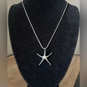 Sterling Silver Starfish Pendant Necklace